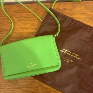 Green Authentic Kate Spade Crossbody Bag